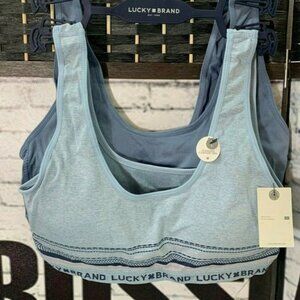 Lucky Brand Blue 2 PK Logo Comfort Bras